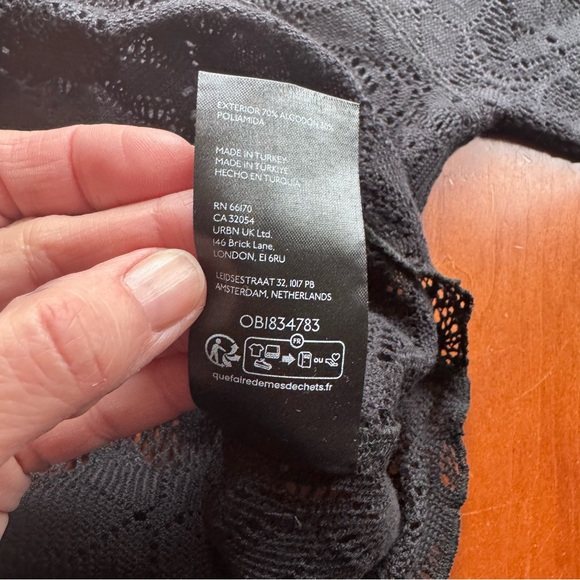 NWOT Free People In The Meadow top in black size L - Picture 10 of 12